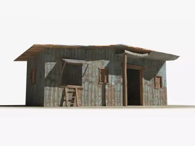 Slum x14 Low-poly 3D model purchase