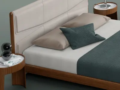 Giorgetti pochette beds  fabric 3D model