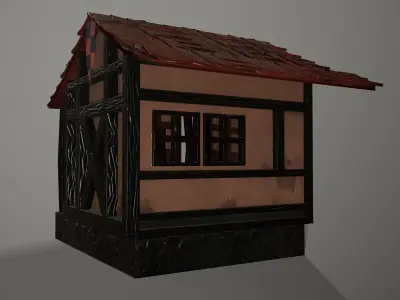 Medieval House  Low-poly 3D model