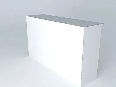 SLIDING DOOR WHITE LACQUER SIDEBOARD by Percy Ramos Free 3D model