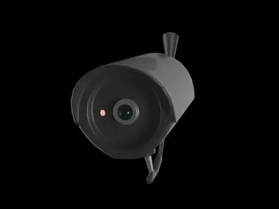 Simple Low Poly Security Camera Low-poly 3D model