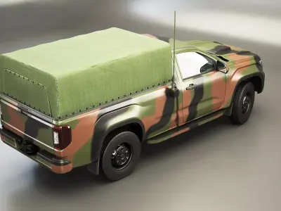 Generic Military Tactical Pickup Low-poly 3D model