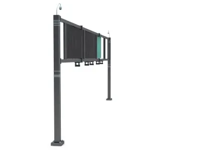 Highway Sign 10 Low-poly 3D model