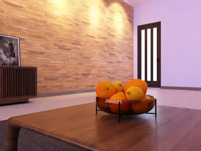 Living Room 01 Low-poly 3D model