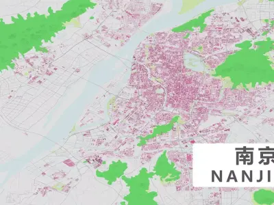 NANJING City urban planning maquett  building Terrain 3D model
