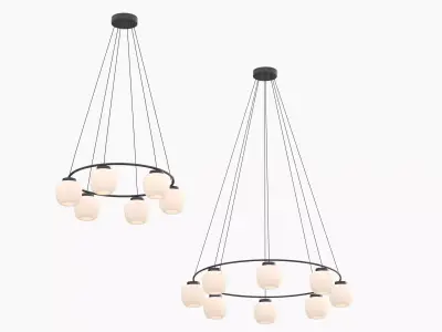 Devorm Split Straight Ring Acorn Pendant Lamps 3D model