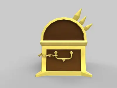 Treasure box Low-poly 3D model