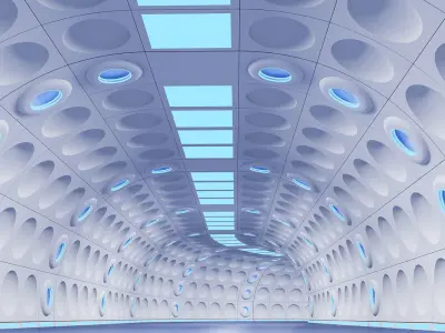 Futuristic Tunnel 3D model