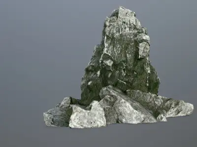 rock gate Low-poly 3D model