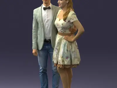 000030 Beautiful couple 0913 3D model