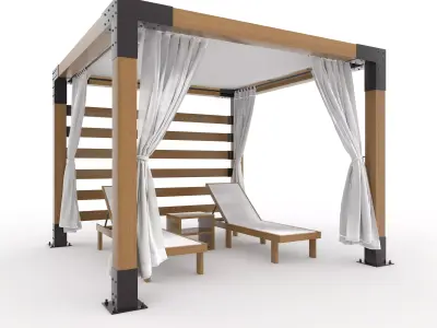 Poolside Cabana 17 3D model