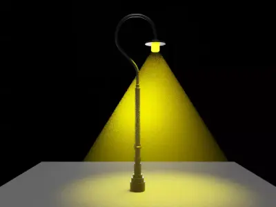 lamp2 model street lamp with light 3D model