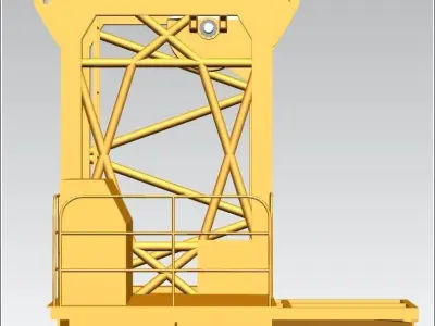 TOWER CRANE -Crane cabin segment- Free 3D print model