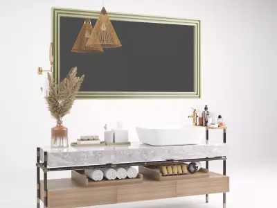 Set accessories bathroom 3D model