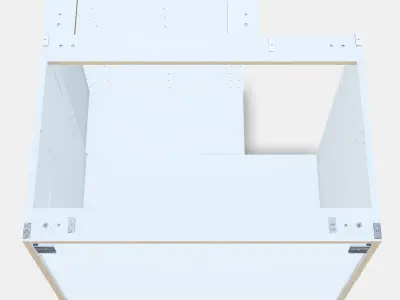 METOD Corner base cabinet frame Low-poly 3D model