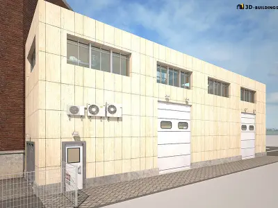 Cargo Buildings BUNDLE Low-poly 3D model