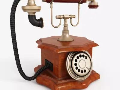 Telefone vintage telephone 3D model