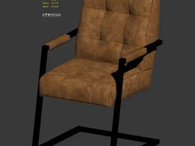 Sergio armchair by PMP furniture Low-poly 3D model