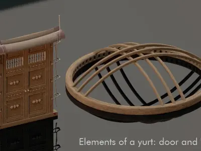 3D model of a yurt 3D model