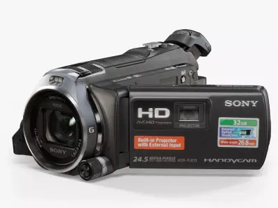Sony HDR-PJ810 camcorder Low-poly 3D model