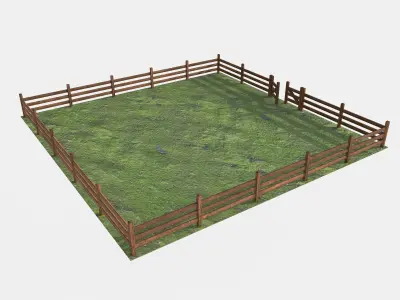  corral for livestock Low-poly 3D model