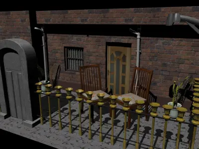 Lobby two chairs 3D model