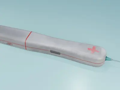 Sci-fi syringe Low-poly 3D model