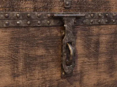 Wooden Chest 3D model buy