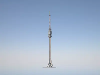 Avala Tower Low-poly 3D model