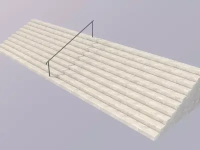 Stone stairs 3D model