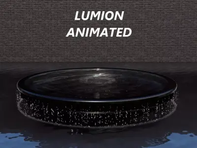 Lumion fountain - animated Low-poly 3D model