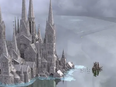 Ninja Gaiden Inspired Tyron City  arch Cathedral 3D model 3D model