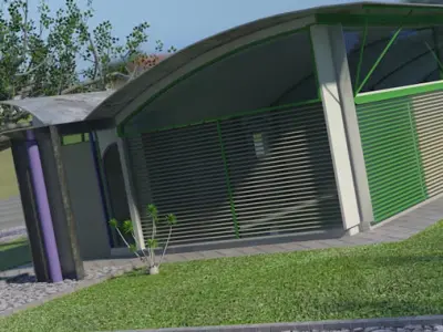 Magney House Mental Ray 3D model