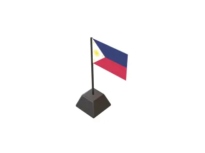 Flag of the Philippines 1919 v1 001 Low-poly 3D model