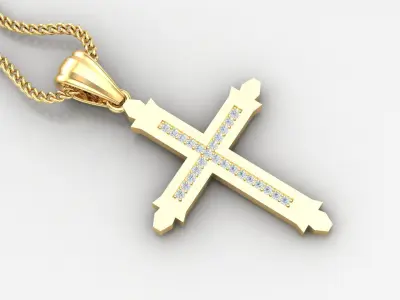 Cross Light Gold 4CP017 3DM STL 3D print model