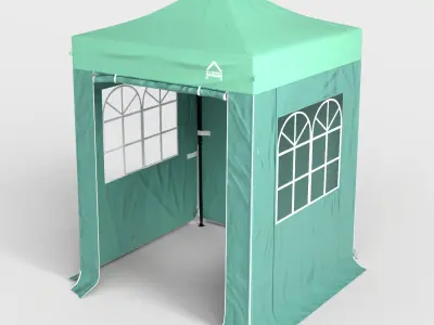 GREEN GAZEBO Low-poly 3D model