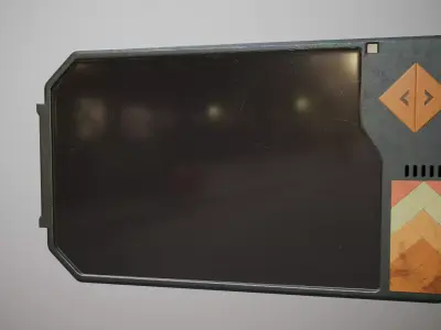 Sci-fi Touchpad 11 Low-poly 3D model