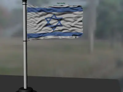 Israel flag 3D model