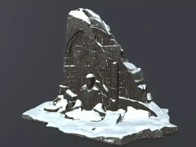 Buddha Rock Low-poly 3D model buy