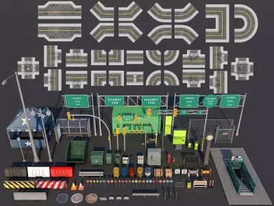 Road Street Collection 3 3D model