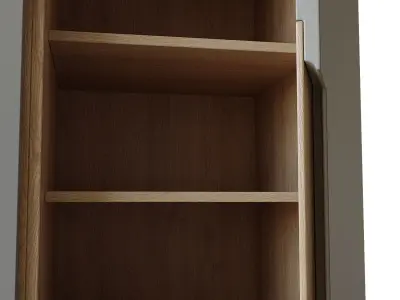 Closed 2 wardrobe with doors and drawers 3D model