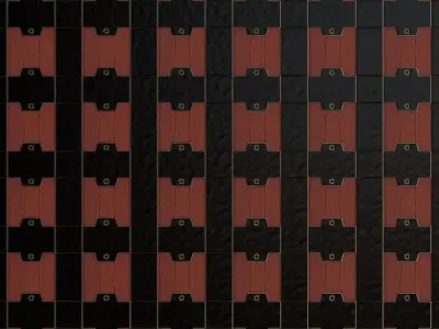 Antique High-Gloss Parquet Floor PBR Seamless Texture 6