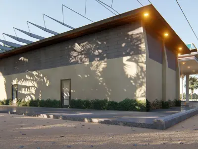 Gas station 3D model