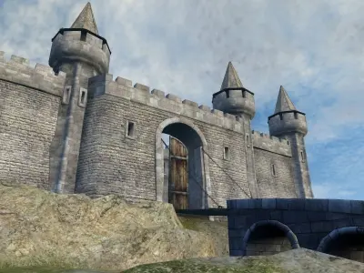Castle - Game ready Low-poly 3D model