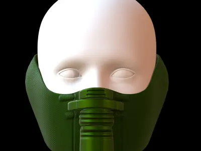 Gas mask helmet 3d model scifi Low-poly  Low-poly 3D model 174