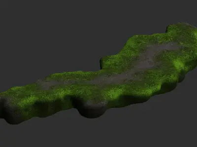 Rock Walkway 4 - Moss 2 Low-poly 3D model