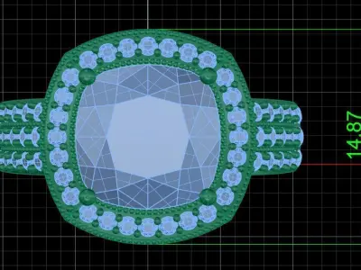 Jewelry ring 193 3D print model