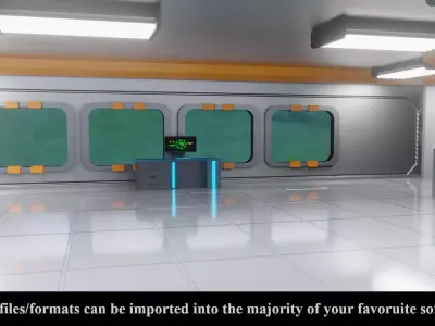 Sci Fi Lab - Low Poly - PBR - Game Ready Low-poly 3D model