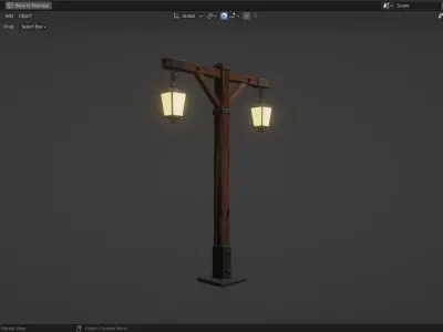 Lamp Post - 2 Sided -  3D model