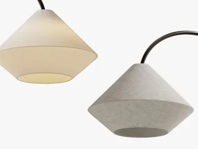 Avenir Dark Bronze Metal Arc Floor Lamp 3D model